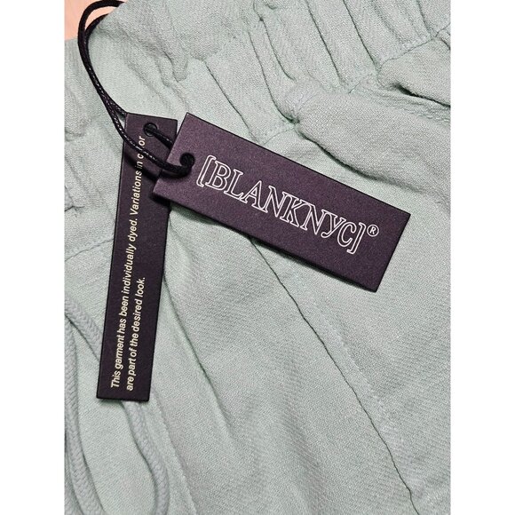 Blanknyc Women's Mint Green Ramie Shorts Drawstring Waist Size M NWT - Picture 2 of 5